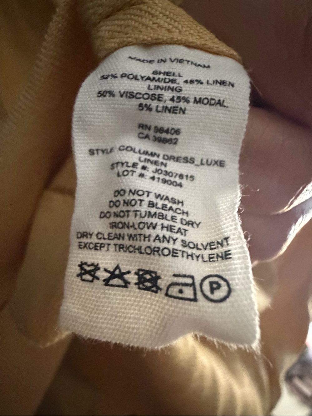 Theory Yellow Column linen blend Dress - Picture 5 of 5